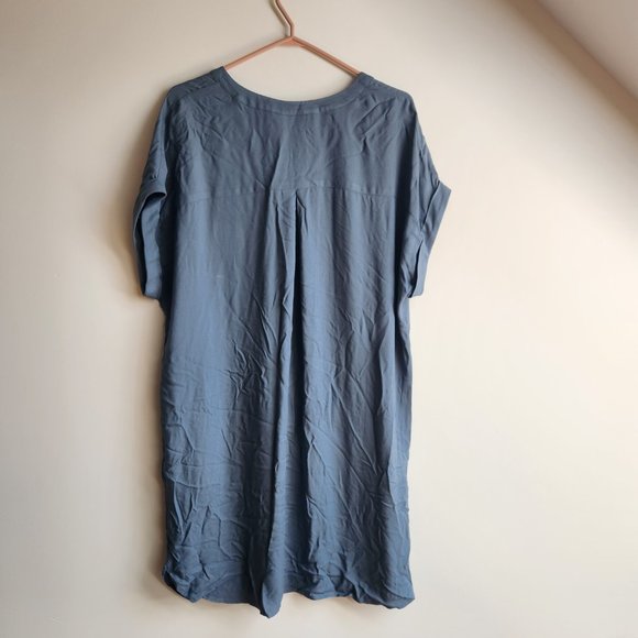 Reitmans Blue Gray Shirt Dress Size L NWT - Picture 4 of 6